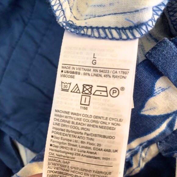 NWT GAP HIGH-RISE FLORAL LINEN SHORTS - SIZE L - Picture 7 of 8